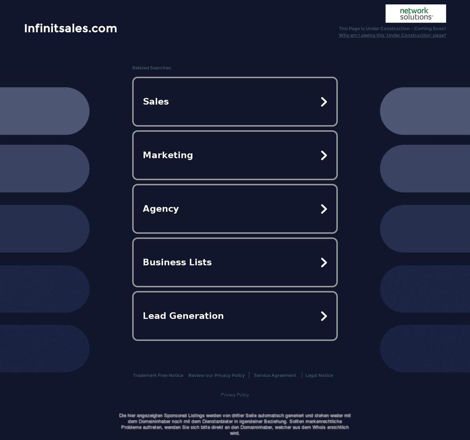 infinitsales.com — Shopify storefront screenshot