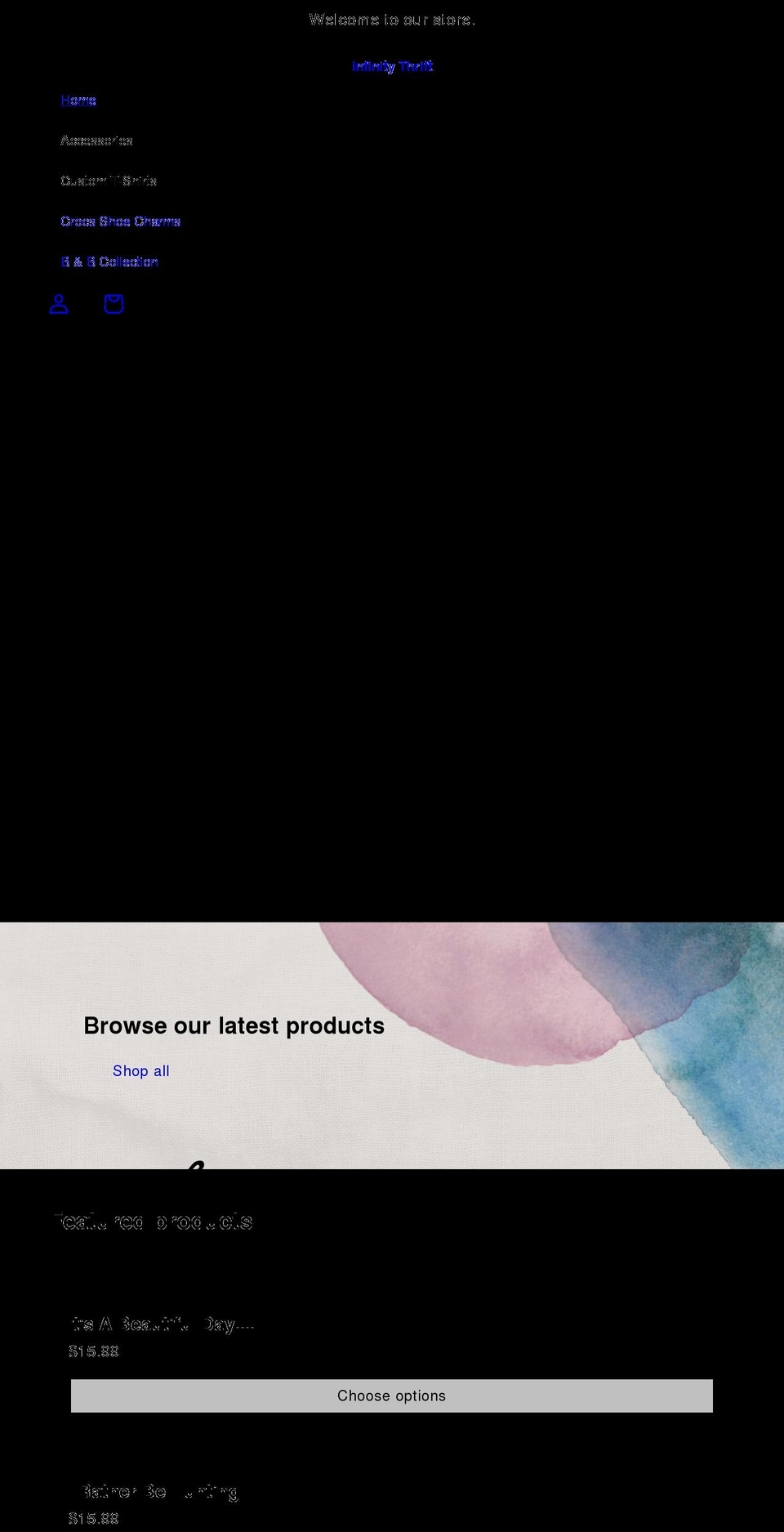 infinity-thrift.com — Shopify storefront screenshot
