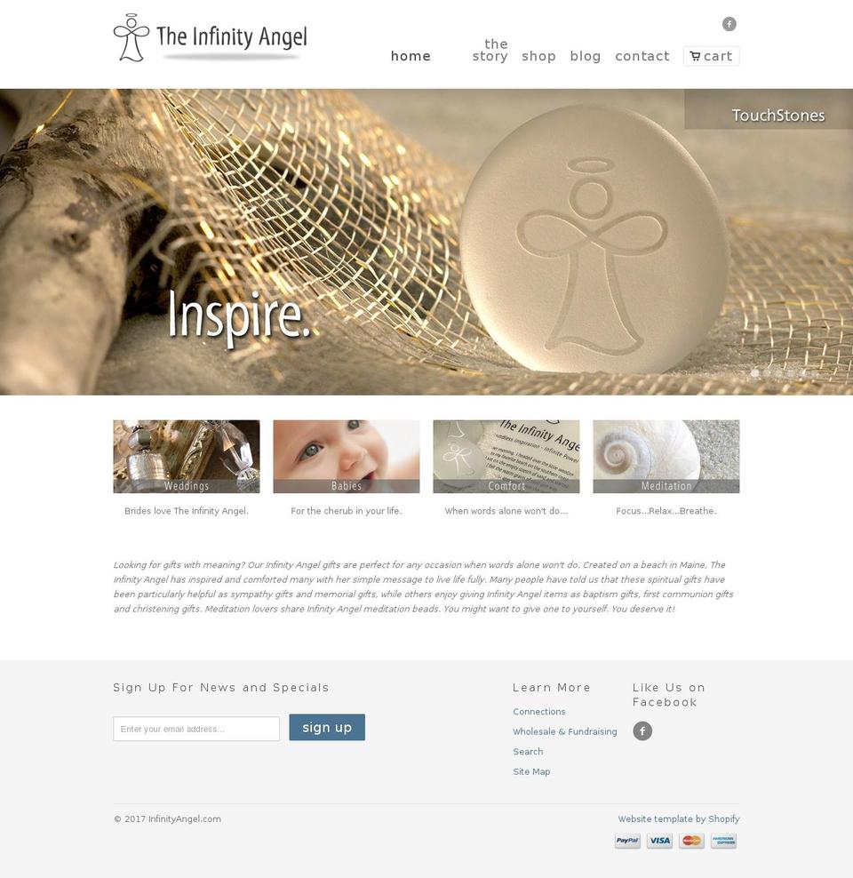 infinityangel.com shopify website screenshot
