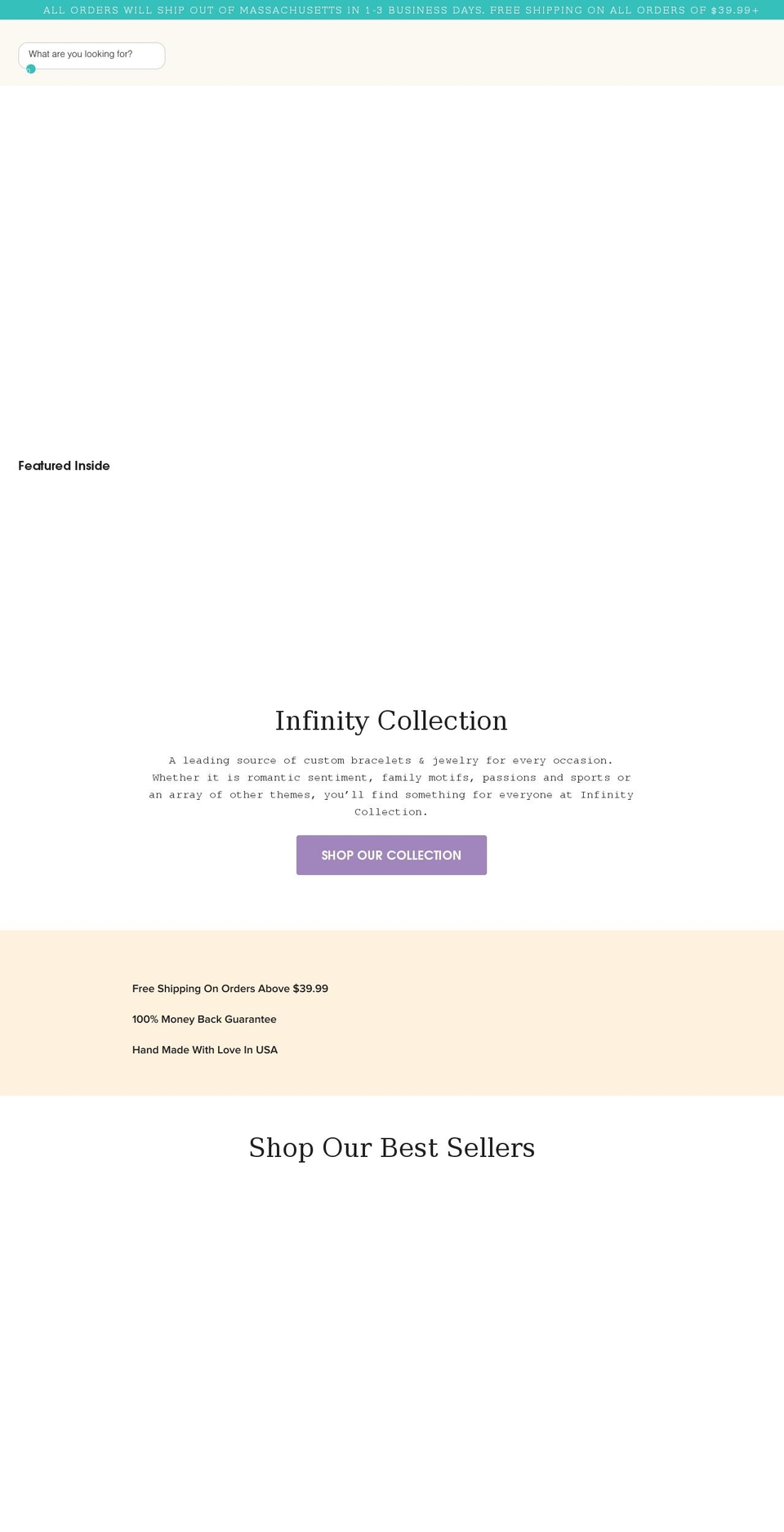 infinitycollection.org shopify website screenshot