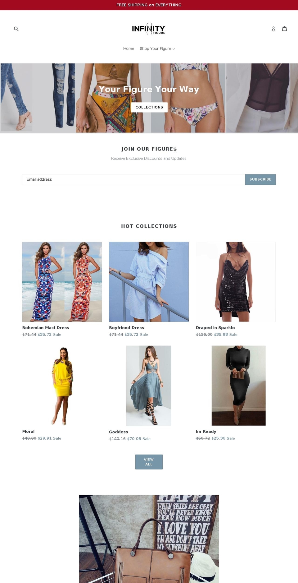 infinityfigure.com shopify website screenshot