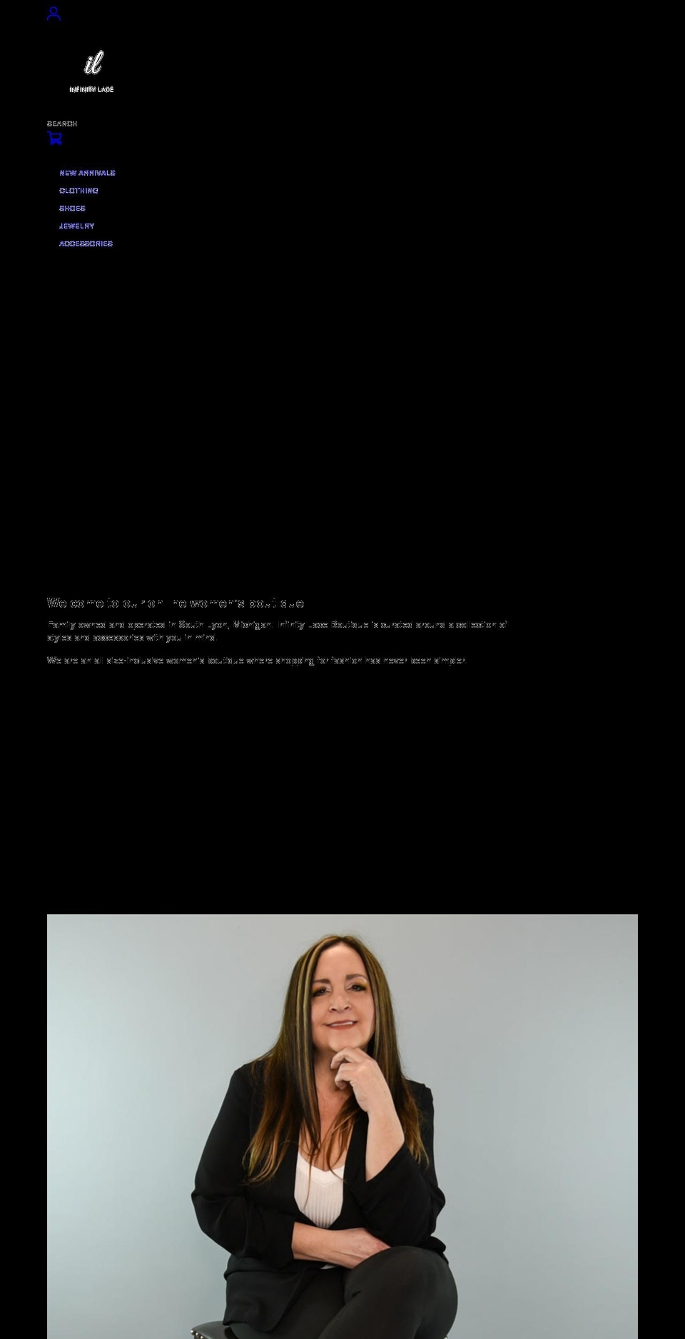 infinitylace.com shopify website screenshot