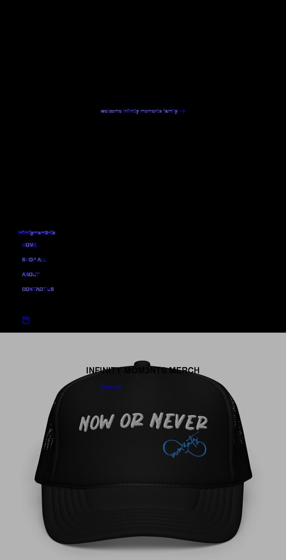 infinitymom3nts.com shopify website screenshot