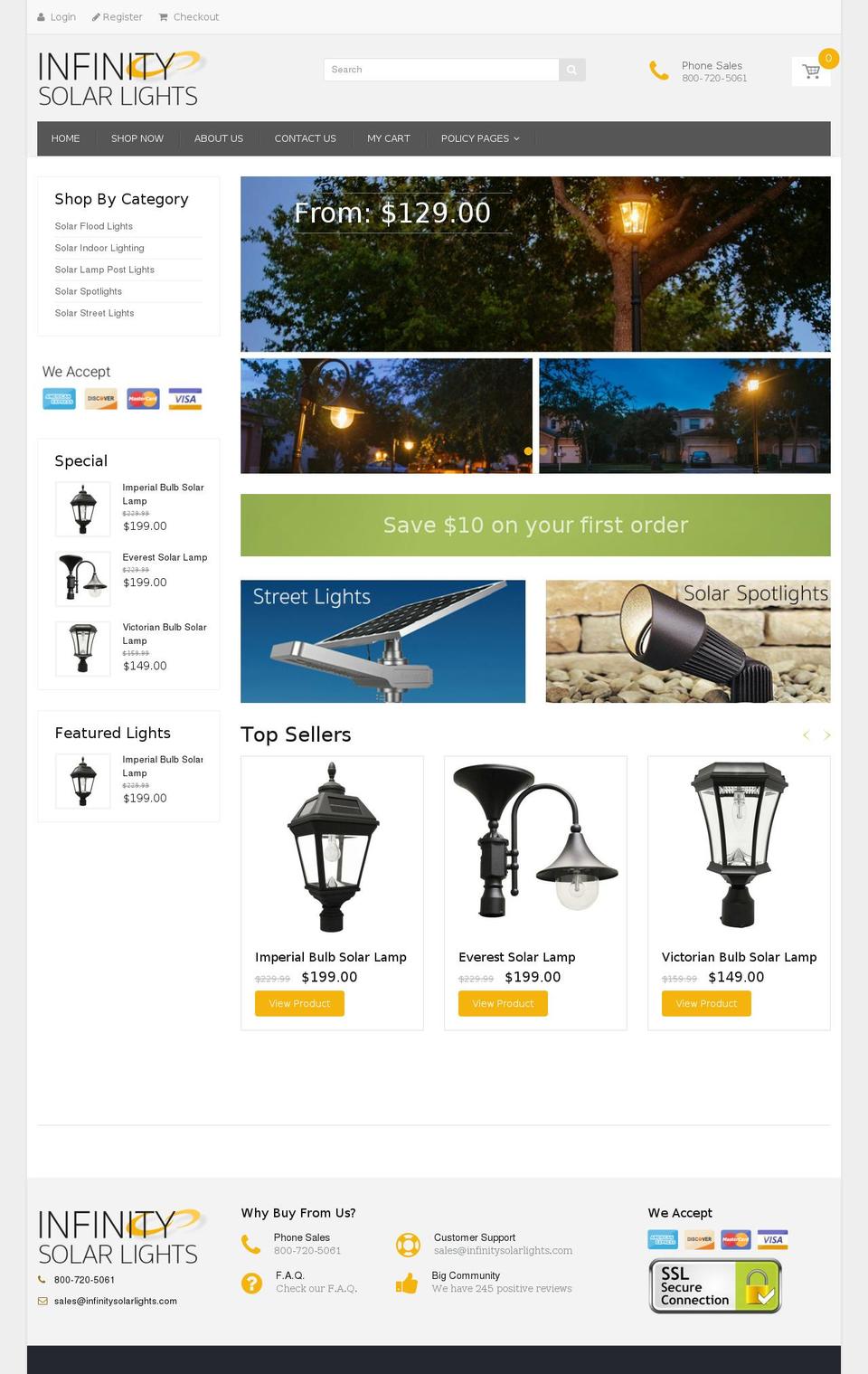 handy-1-3 Shopify theme site example infinitysolarlights.com