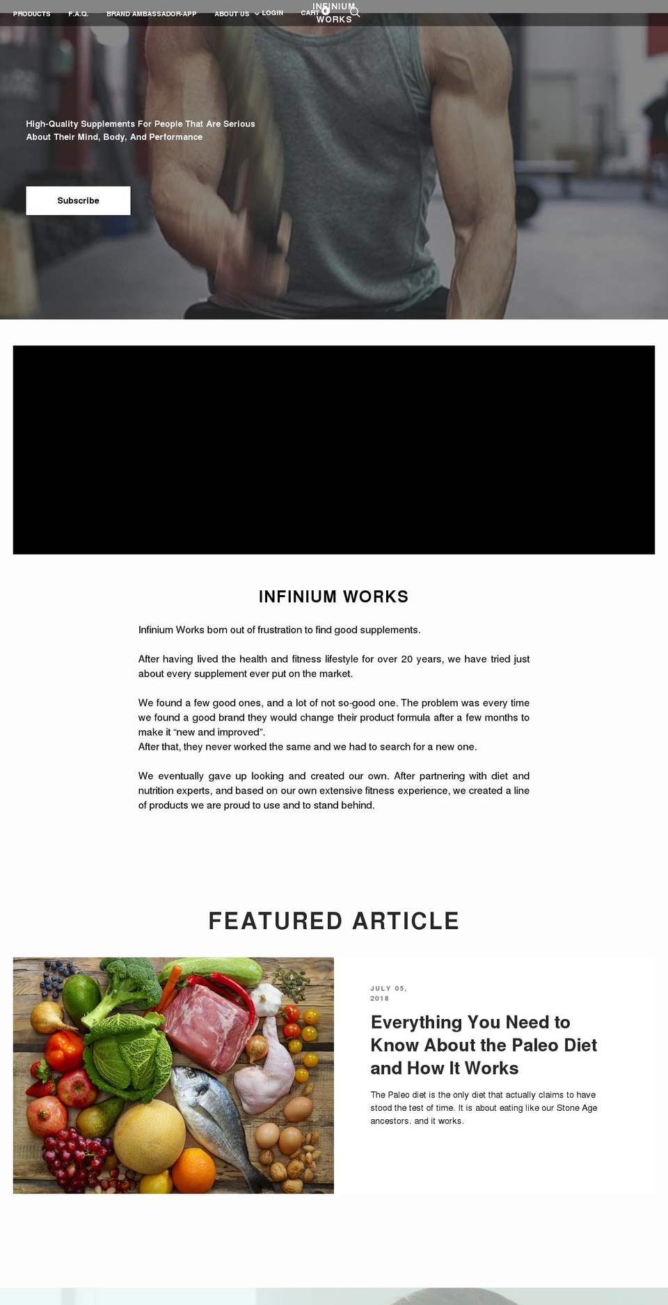 infiniumworks.com — Shopify storefront screenshot
