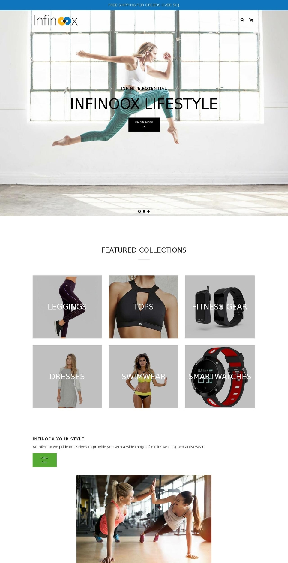 infinoox.com shopify website screenshot