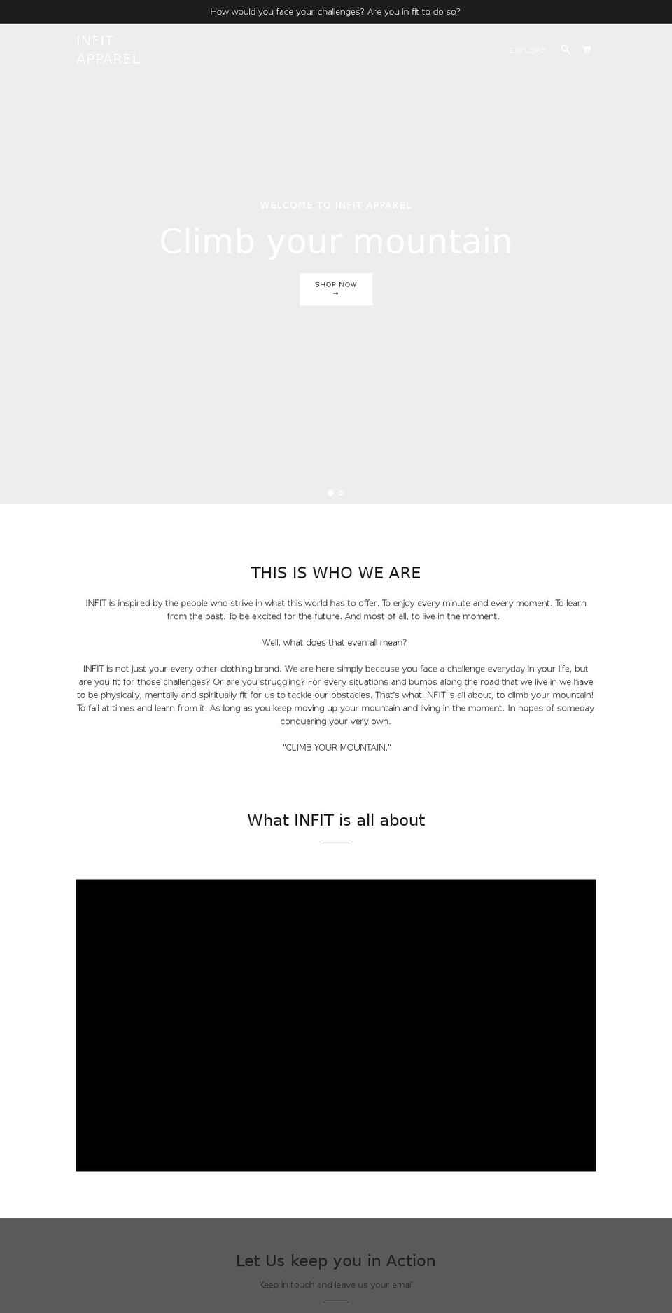 infitapparel.com — Shopify storefront screenshot
