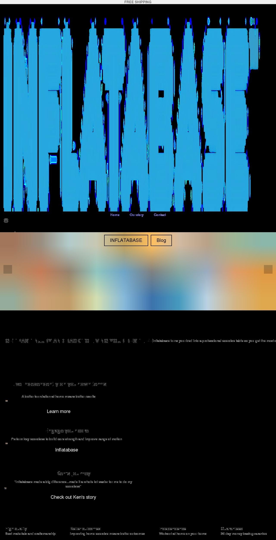 inflatabase.com shopify website screenshot