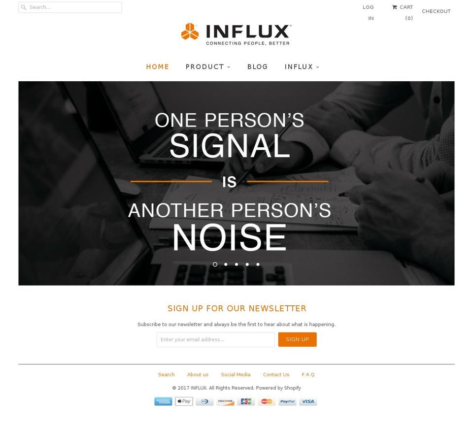 influxworld.com shopify website screenshot
