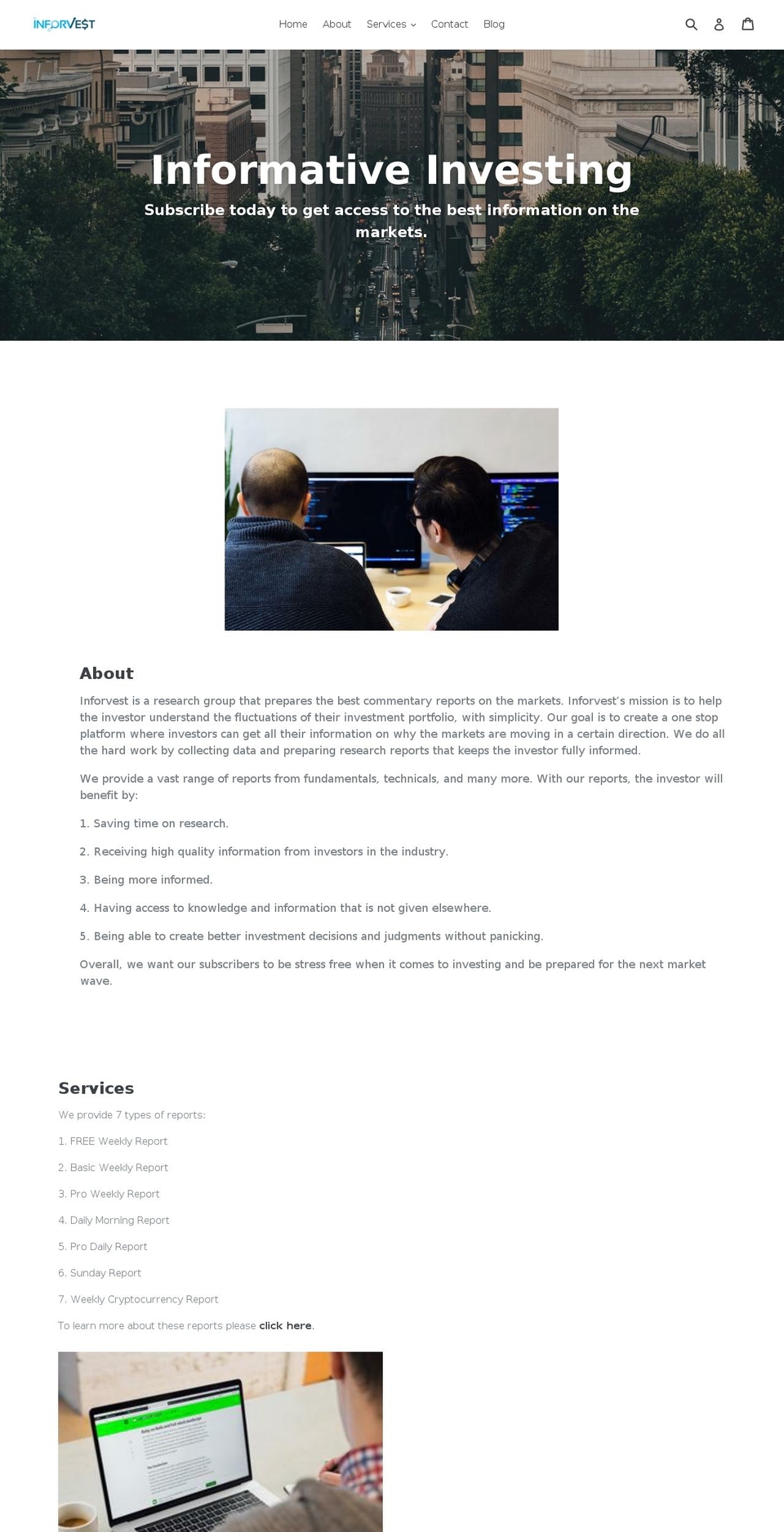 inforvest.com — Shopify storefront screenshot