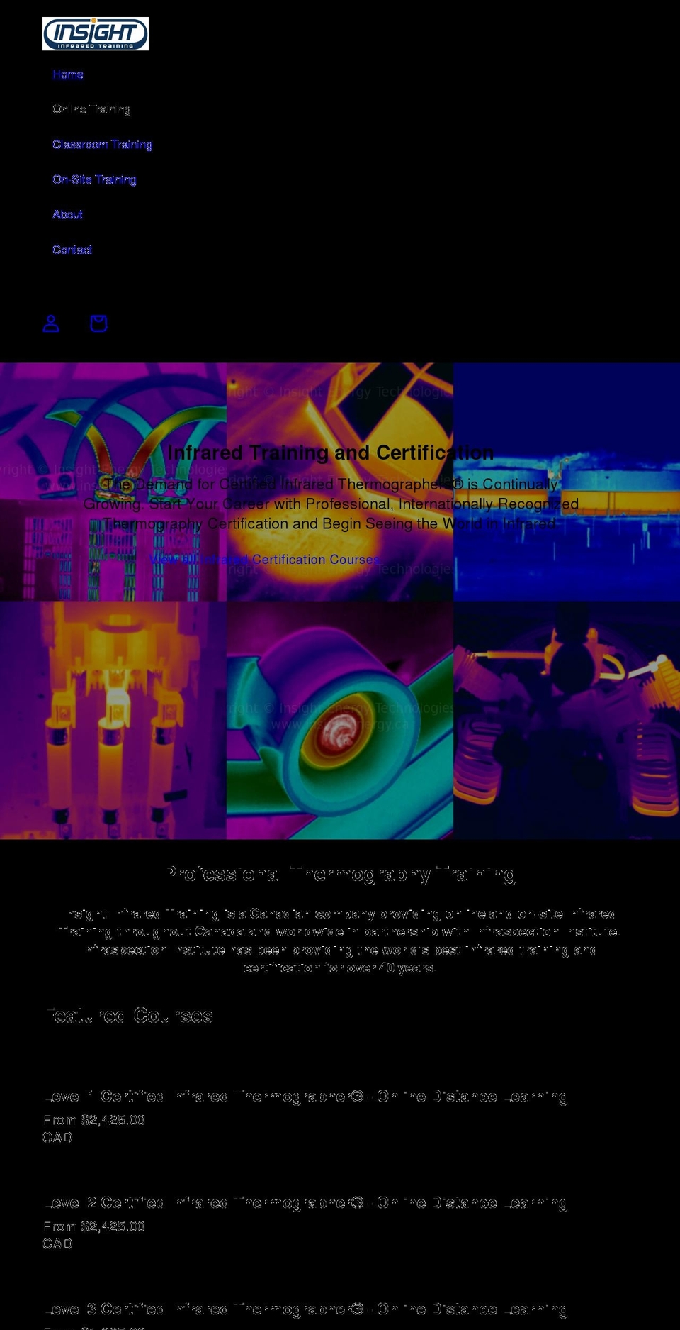infraredtraining.ca shopify website screenshot