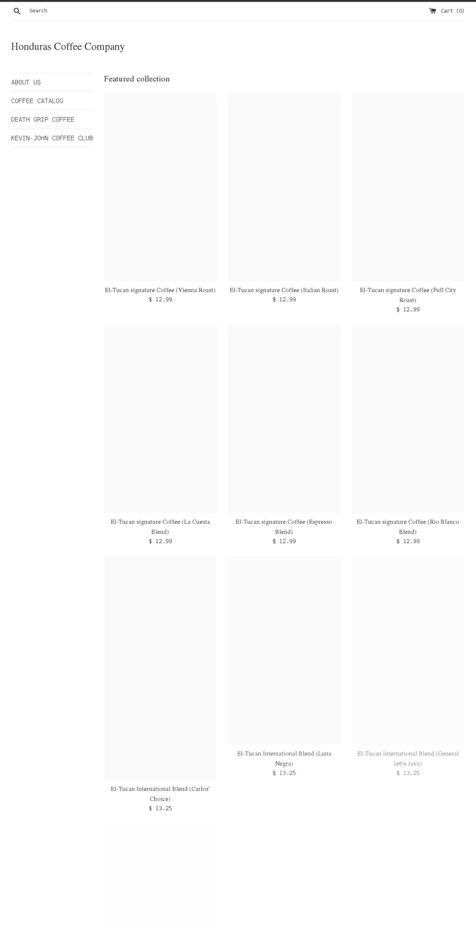 infusedcoffeebeans.com — Shopify storefront screenshot