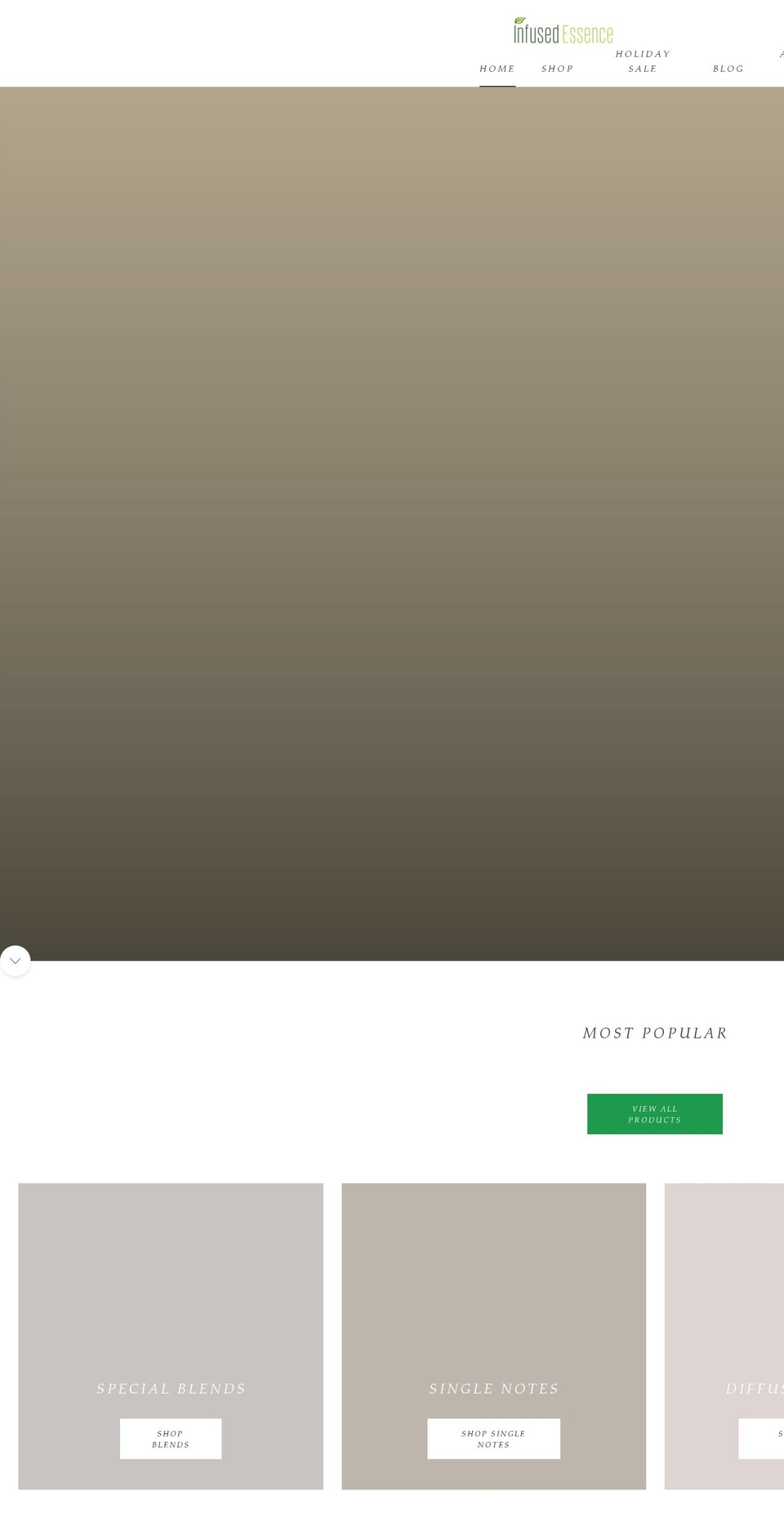 infusedessence.com shopify website screenshot