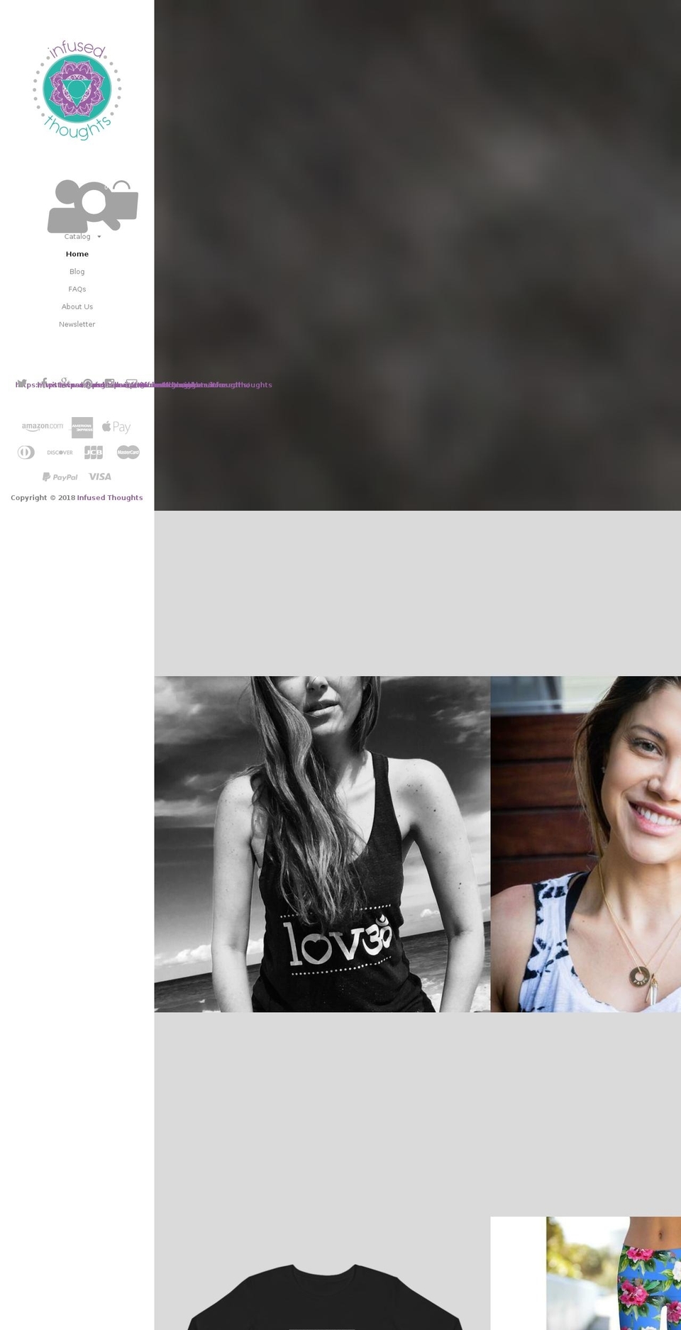 infusedthoughts.com — Shopify storefront screenshot