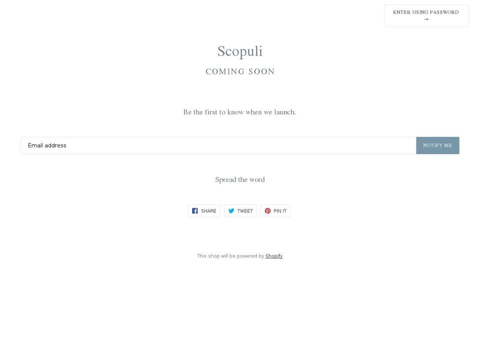 infusescopuli.com — Shopify storefront screenshot