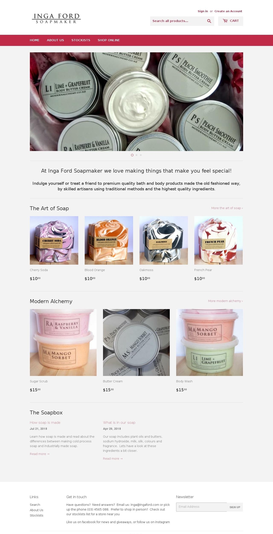 ingaford.com — Shopify storefront screenshot