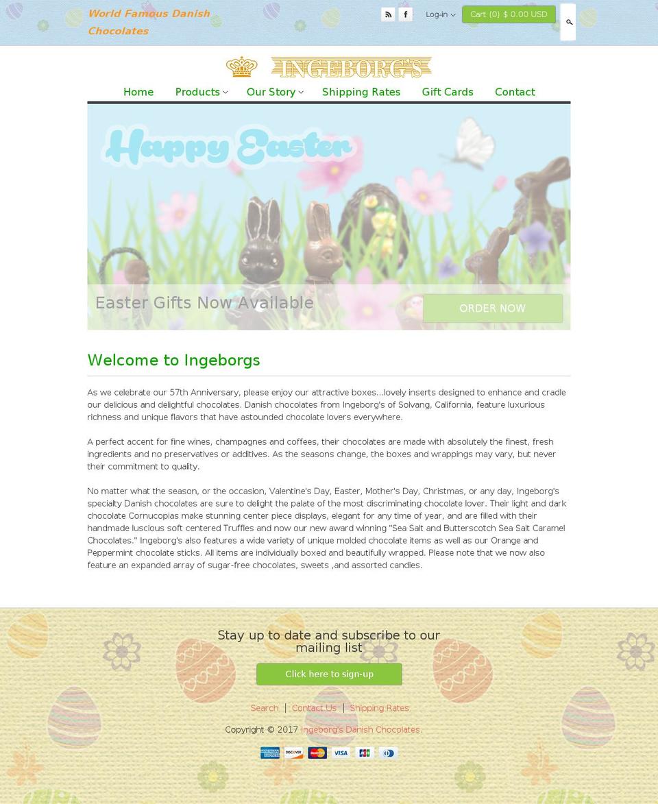 ingeborgs.com shopify website screenshot