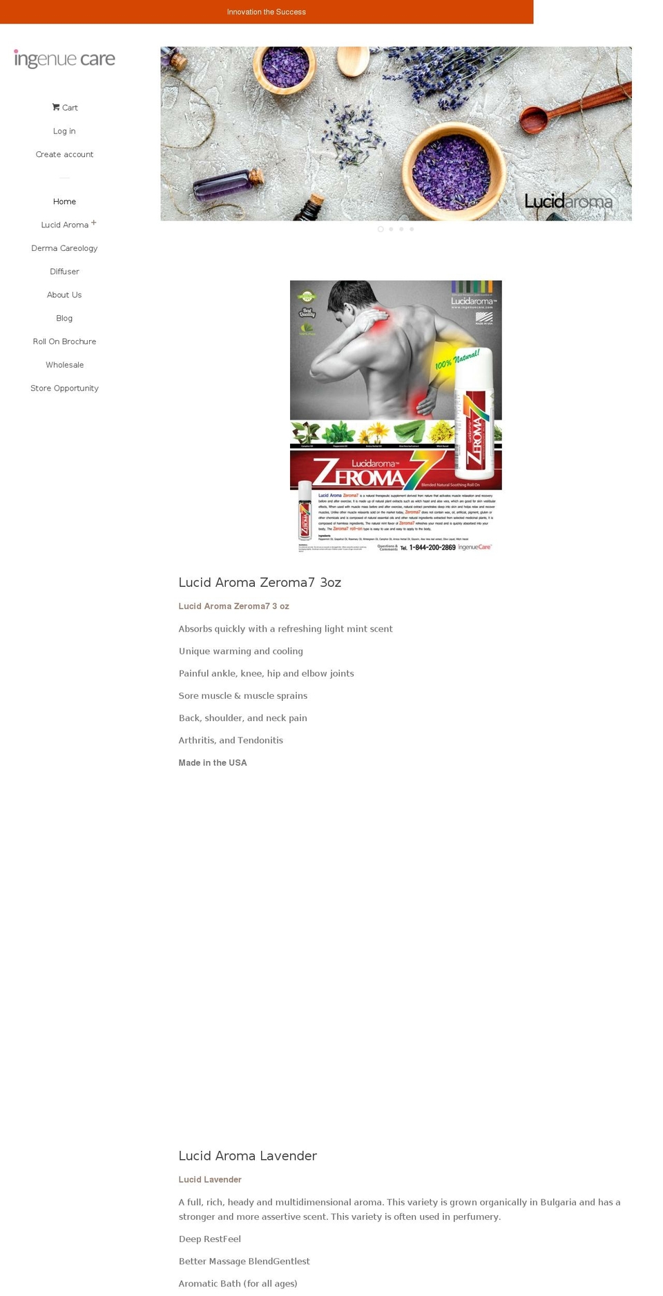 ingenuecare.com — Shopify storefront screenshot
