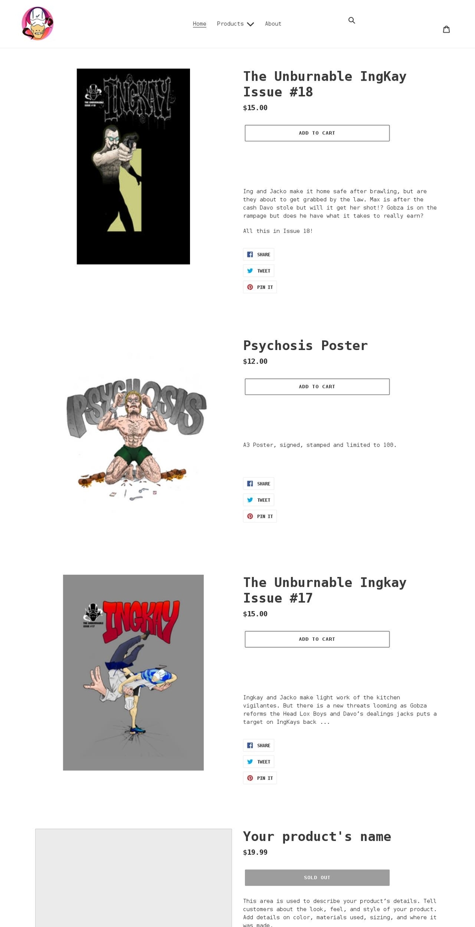 ingkay.com shopify website screenshot