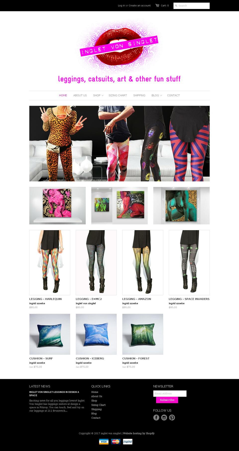 ingletvonsinglet.com shopify website screenshot