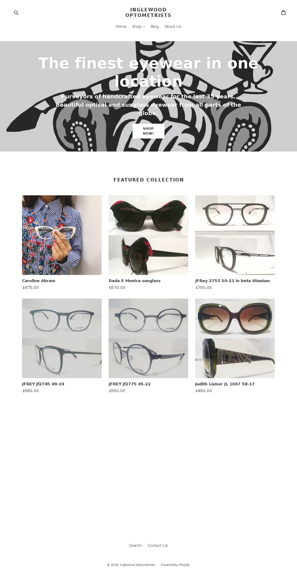 inglewoodoptometrists.com.au shopify website screenshot