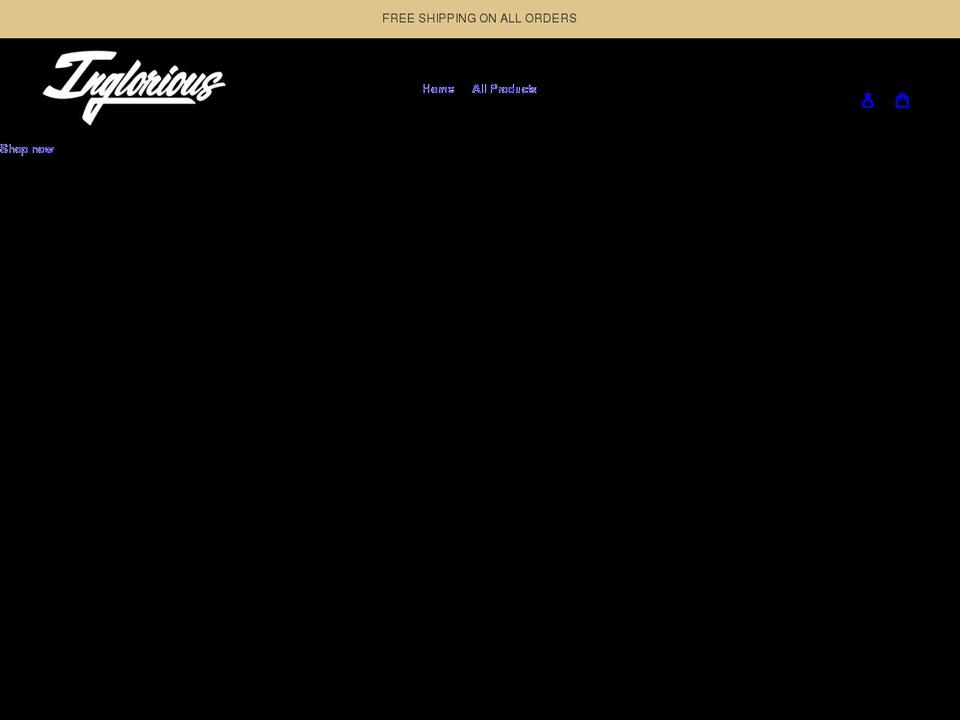 inglorious.us shopify website screenshot