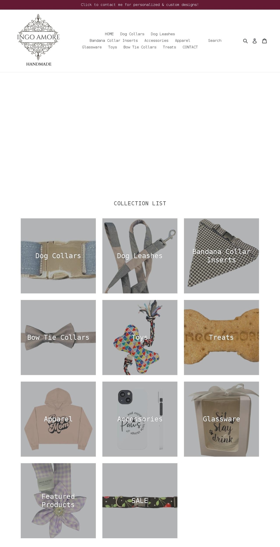 ingoamore.com shopify website screenshot