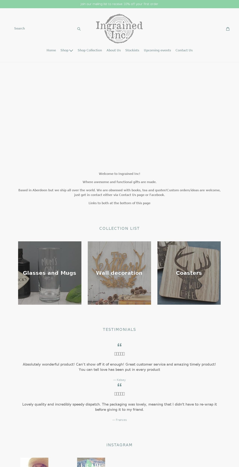 ingrainedinc.com shopify website screenshot