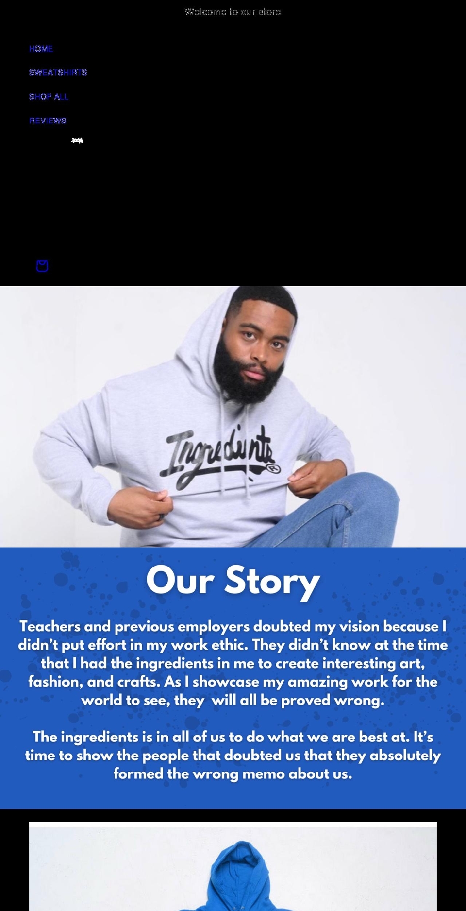 ingredientsclothingco.com shopify website screenshot