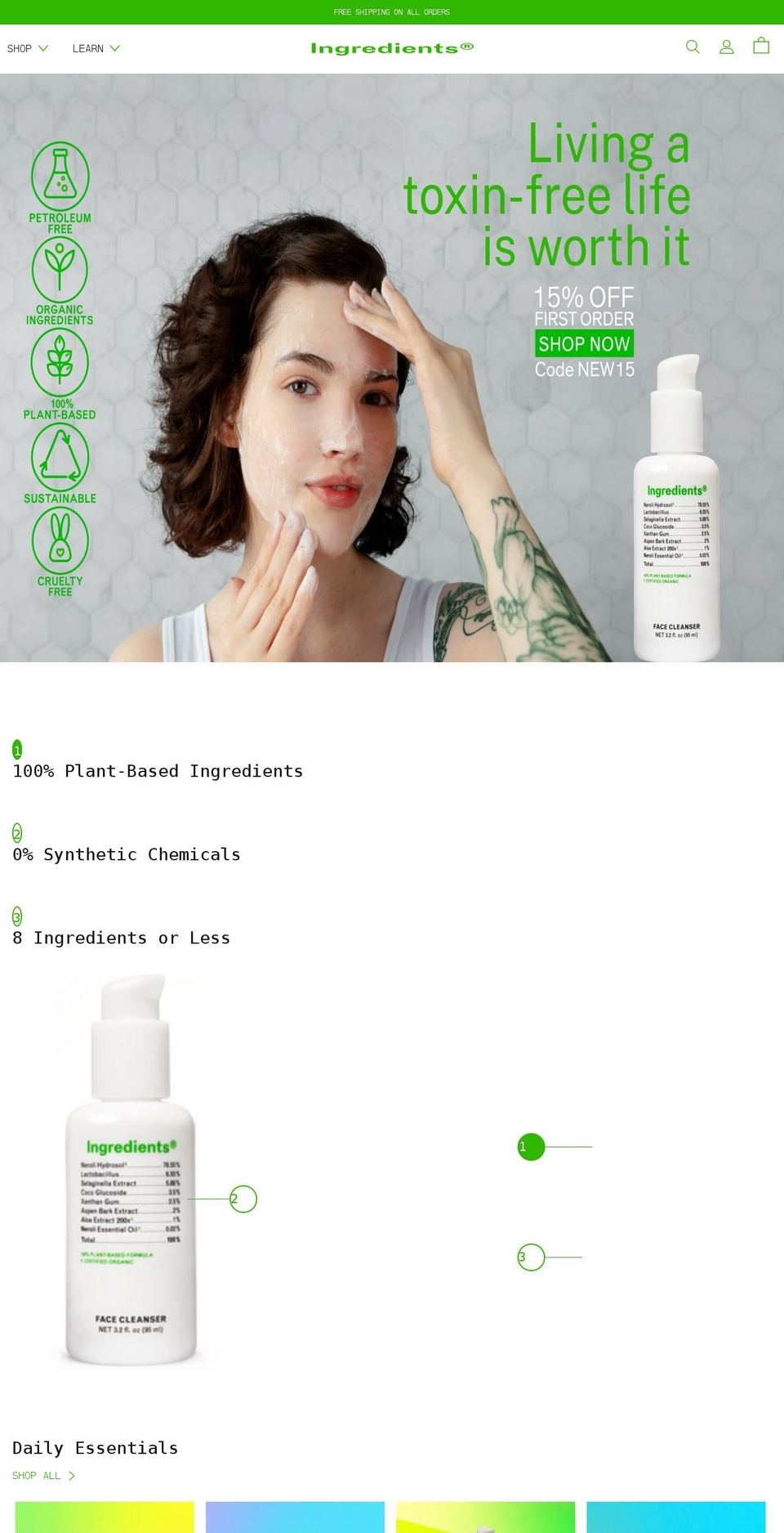 ingredientswellness.com shopify website screenshot