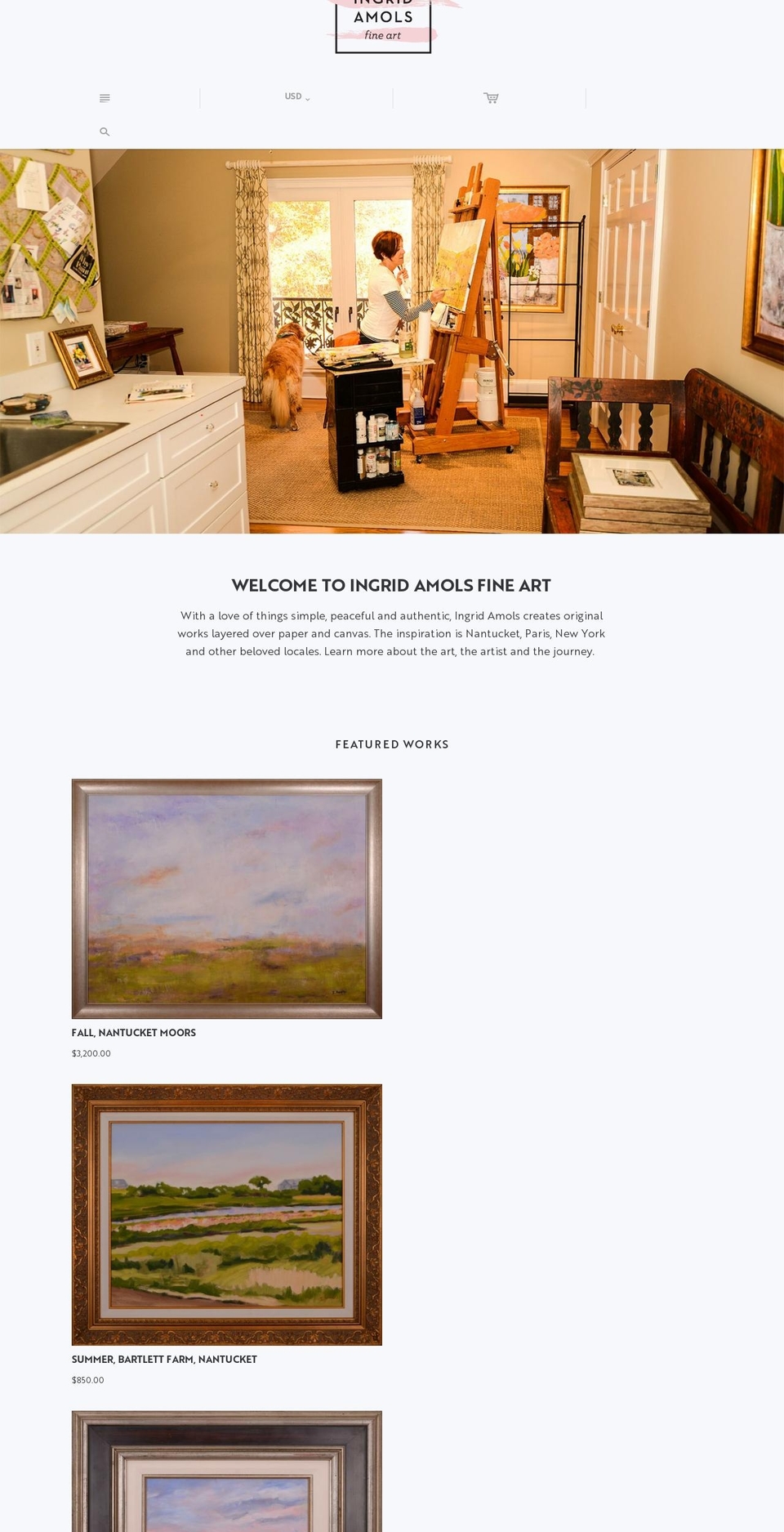 ingridamols.com — Shopify storefront screenshot
