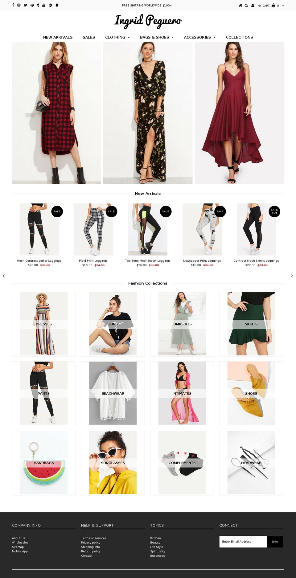 ingridpeguero.com — Shopify storefront screenshot