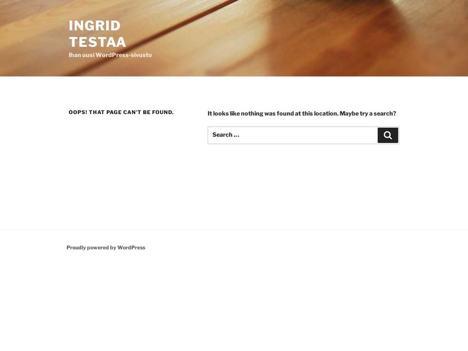 ingridtest.com — Shopify storefront screenshot