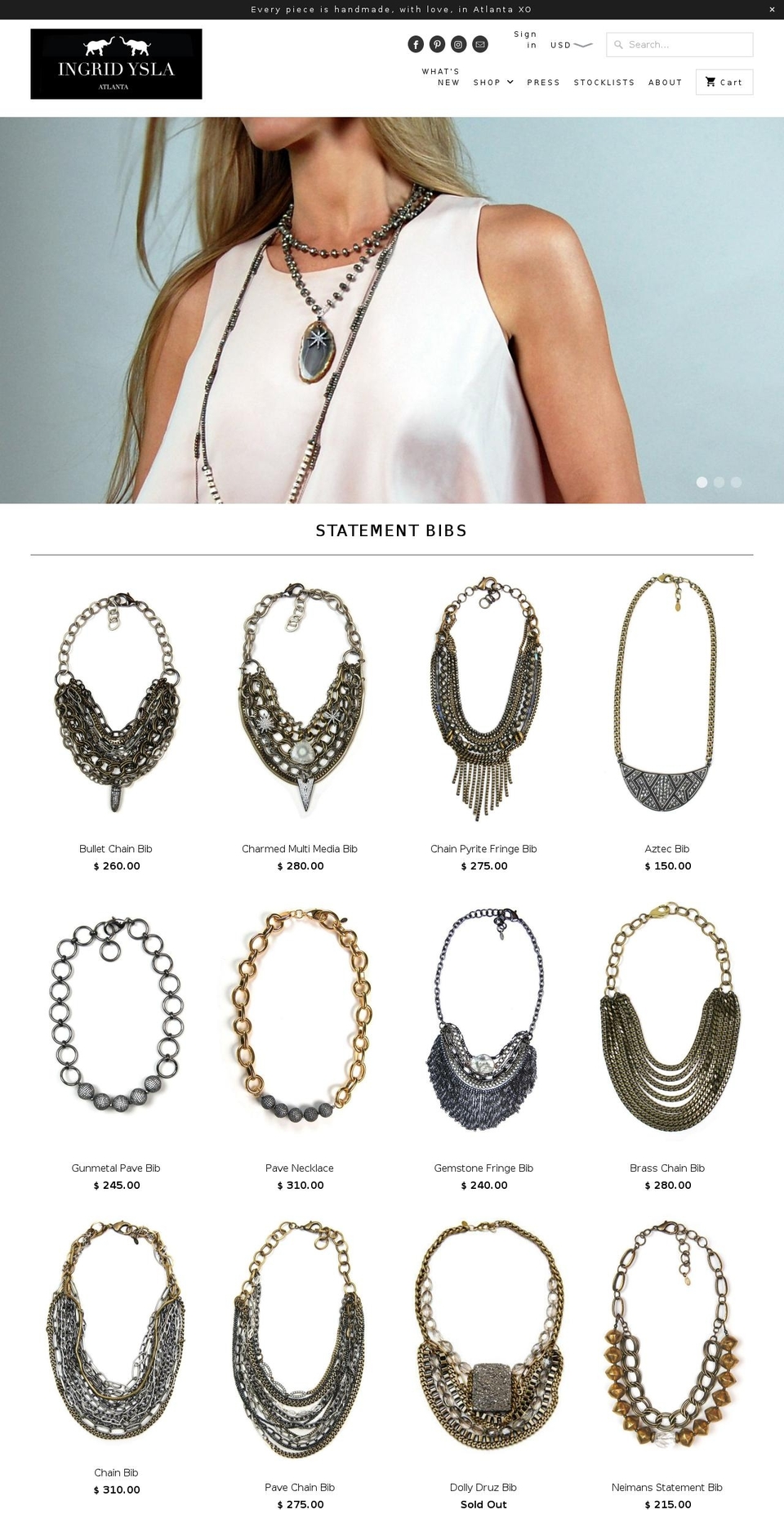 ingridysla.com shopify website screenshot