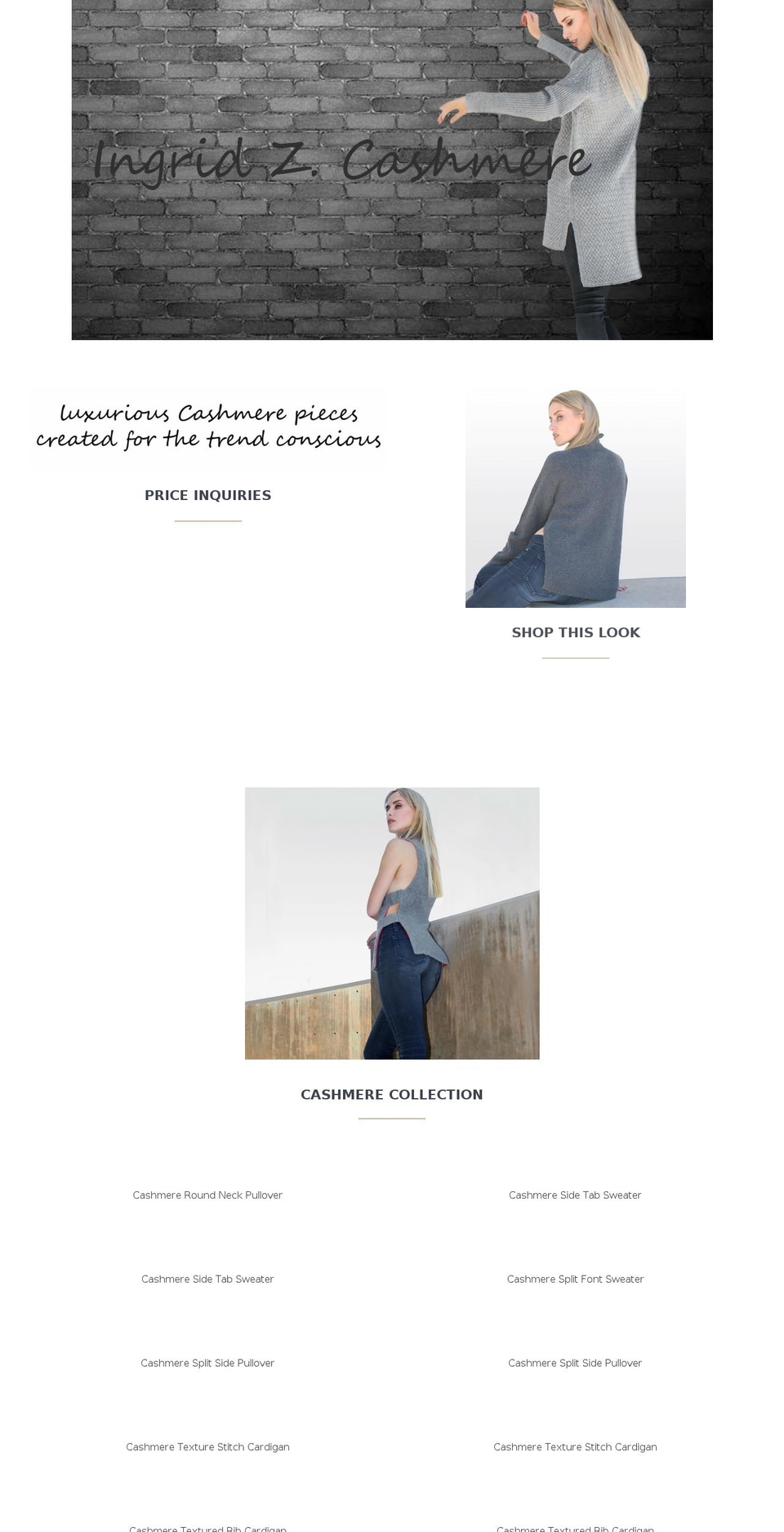 ingridzla.com shopify website screenshot