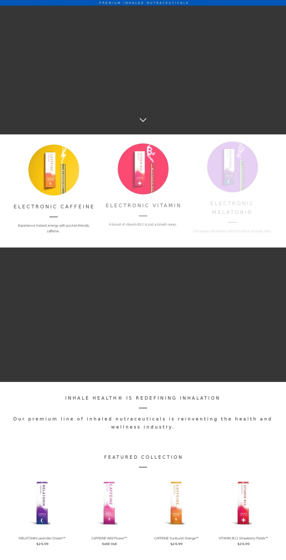 inhalemyhealth.com — Shopify storefront screenshot