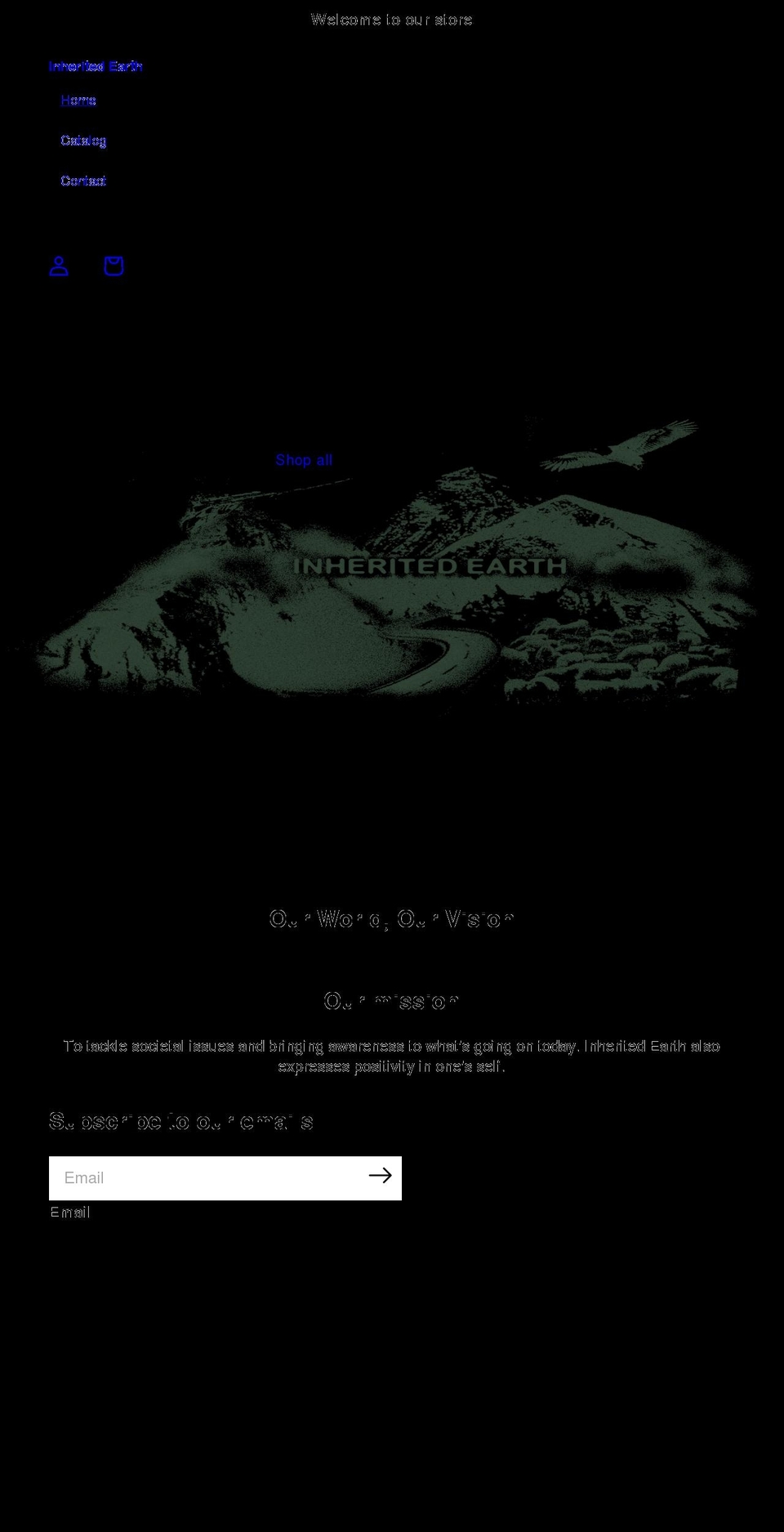 inheritedearth.com shopify website screenshot