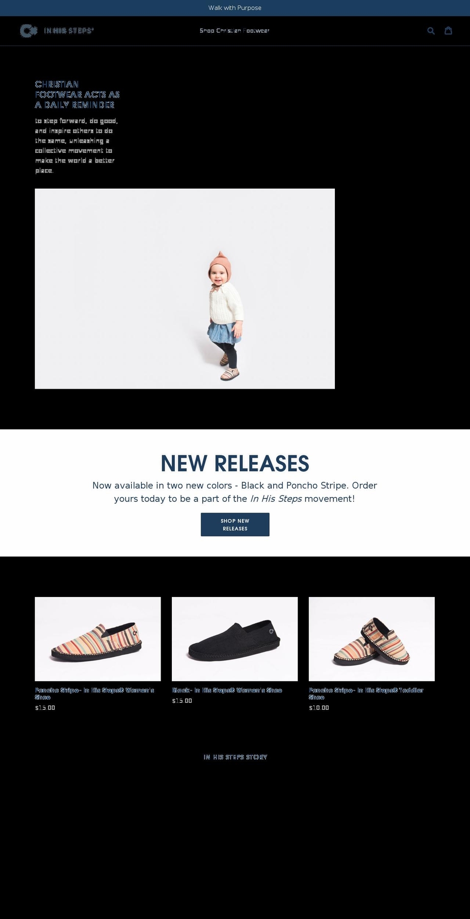 inhissteps.co shopify website screenshot