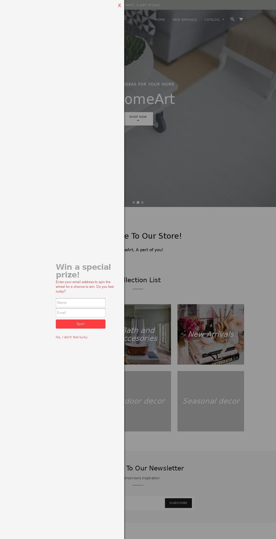 inhome.co shopify website screenshot