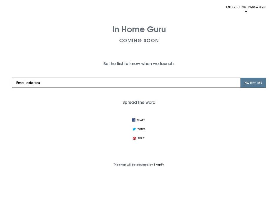 inhomeguru.com — Shopify storefront screenshot