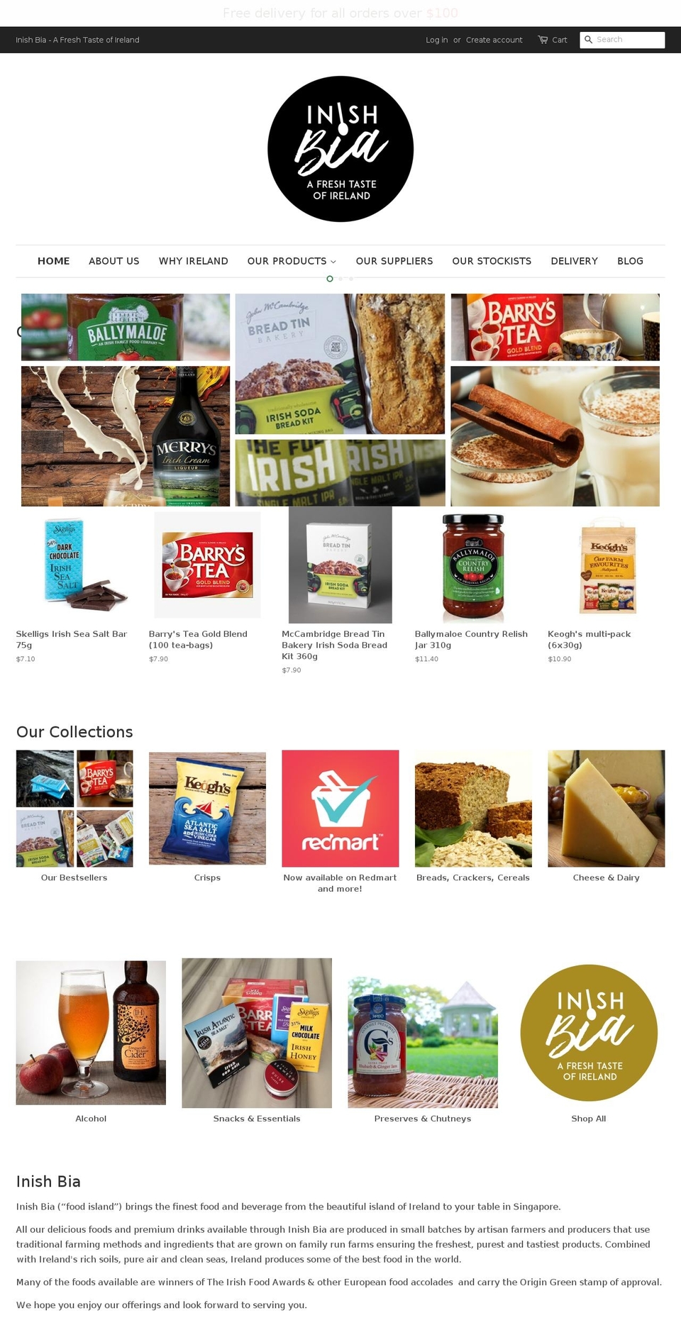 inishbia.com — Shopify storefront screenshot
