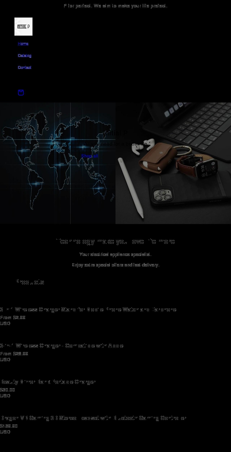 initial-p.com shopify website screenshot