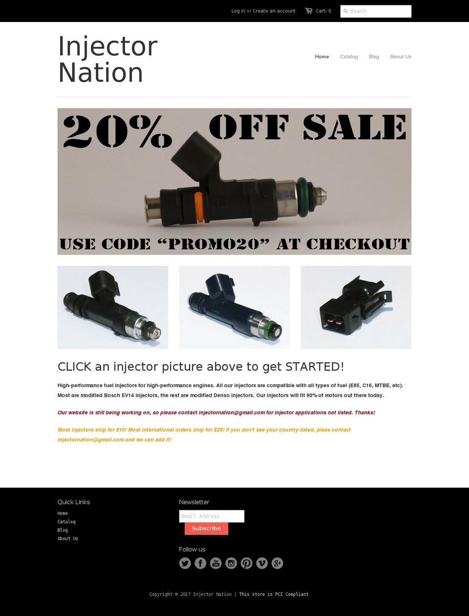 injectornation.com shopify website screenshot