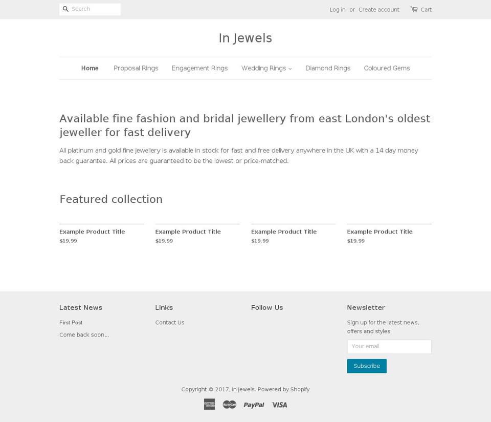 injewels.com shopify website screenshot
