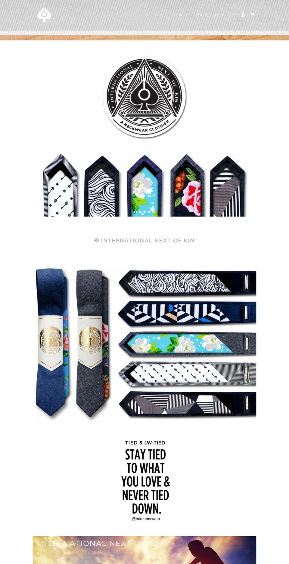 ink-tie.com — Shopify storefront screenshot