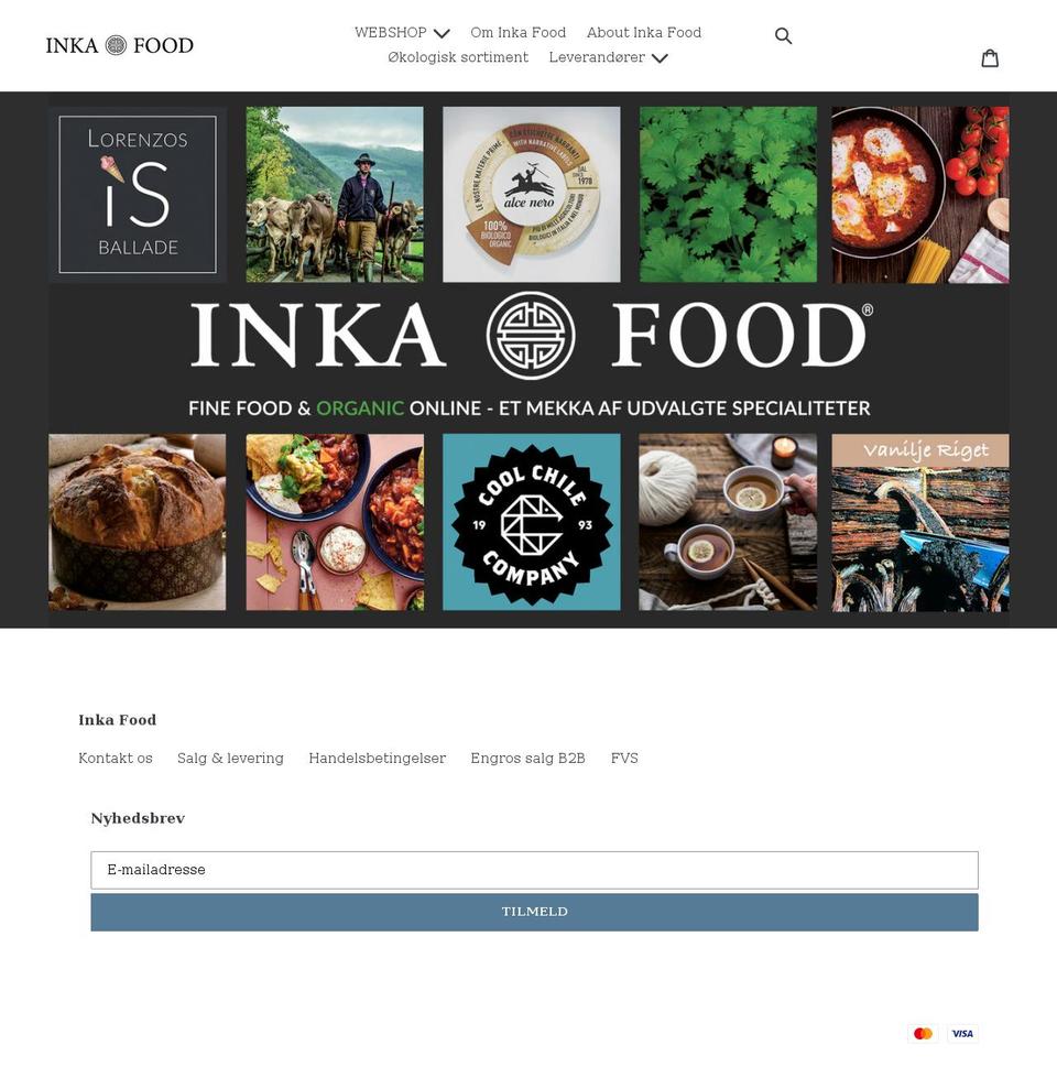 inkafood.dk shopify website screenshot