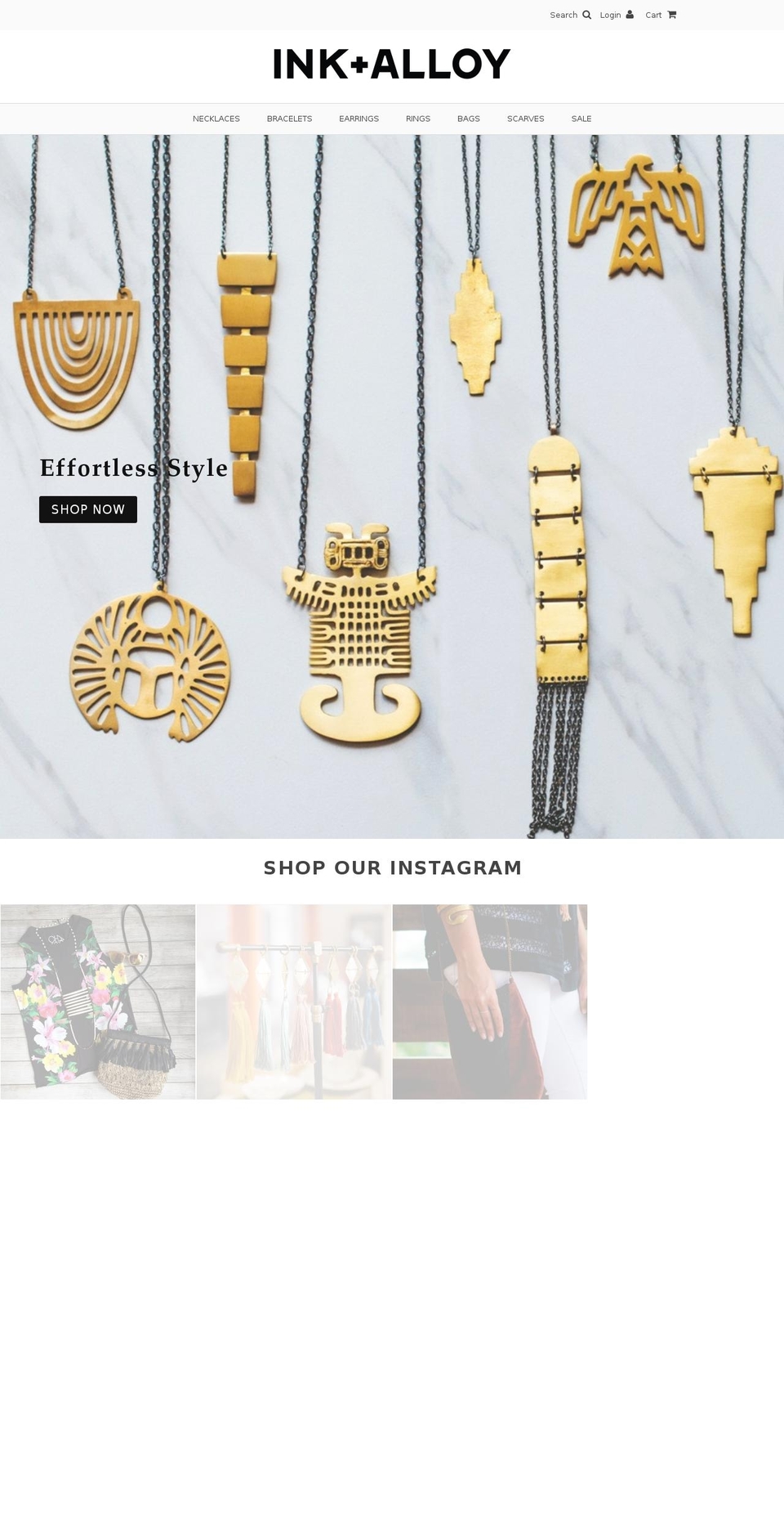 inkandalloy.com shopify website screenshot