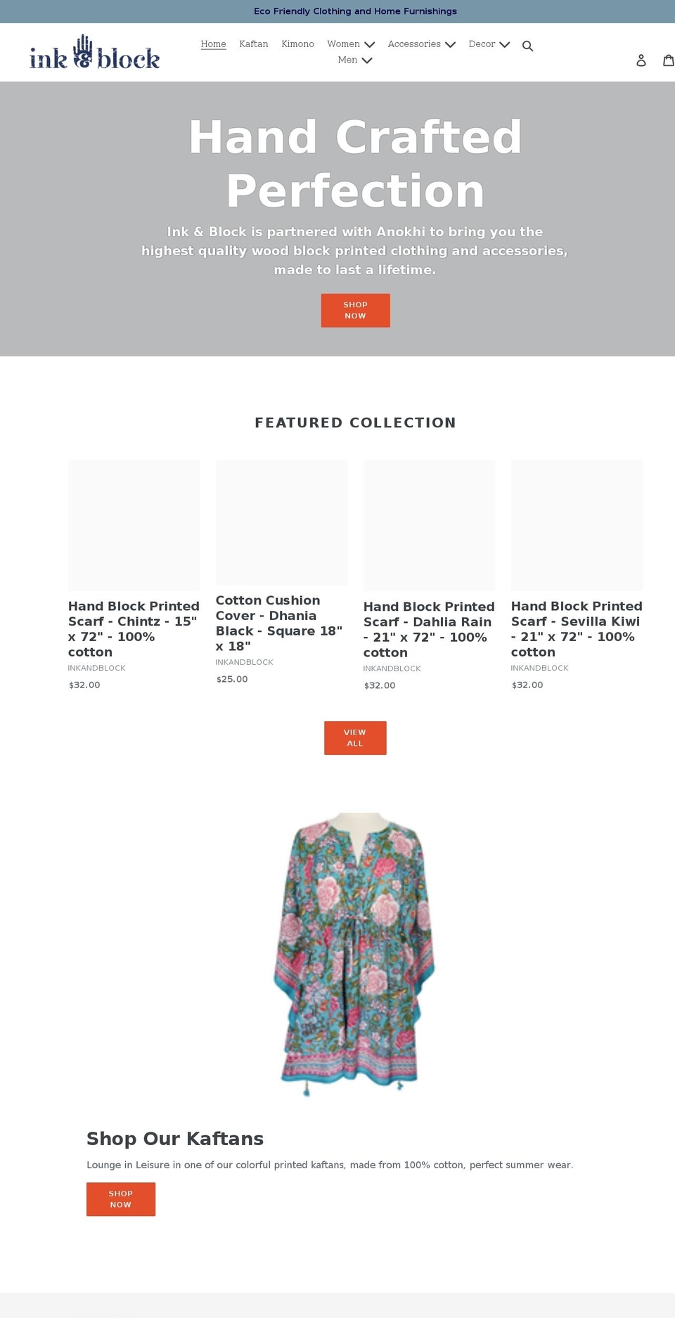 inkandblock.com shopify website screenshot