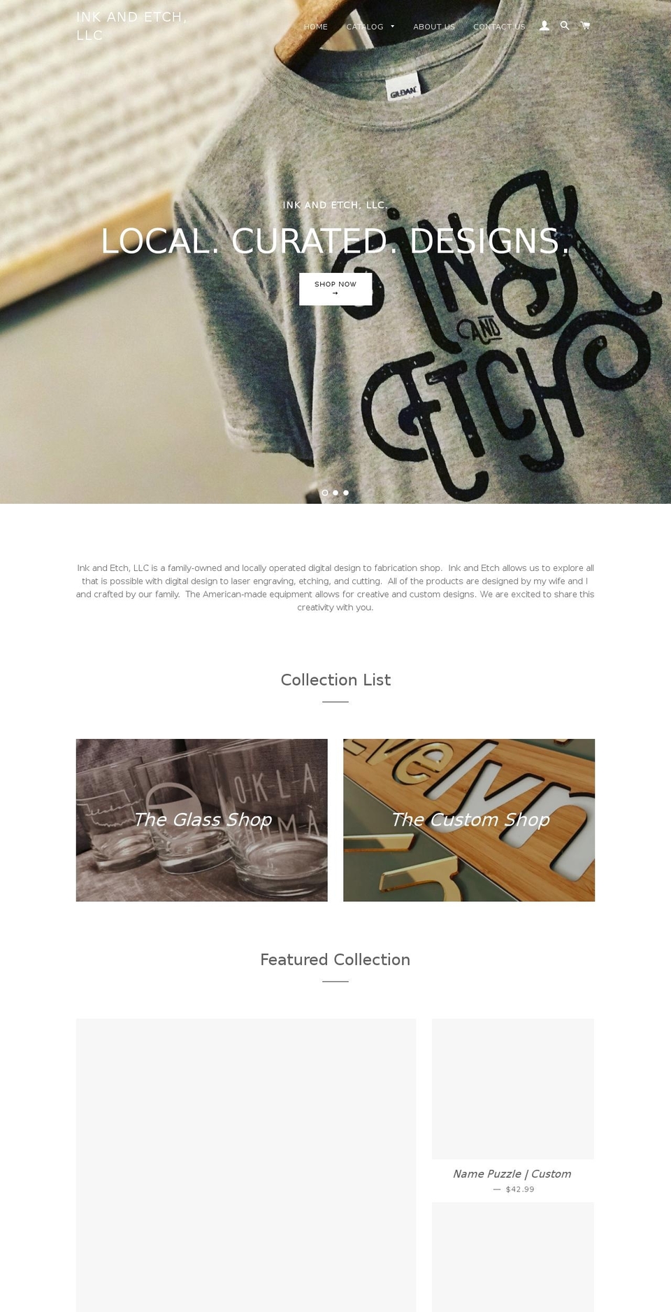 inkandetch.com — Shopify storefront screenshot