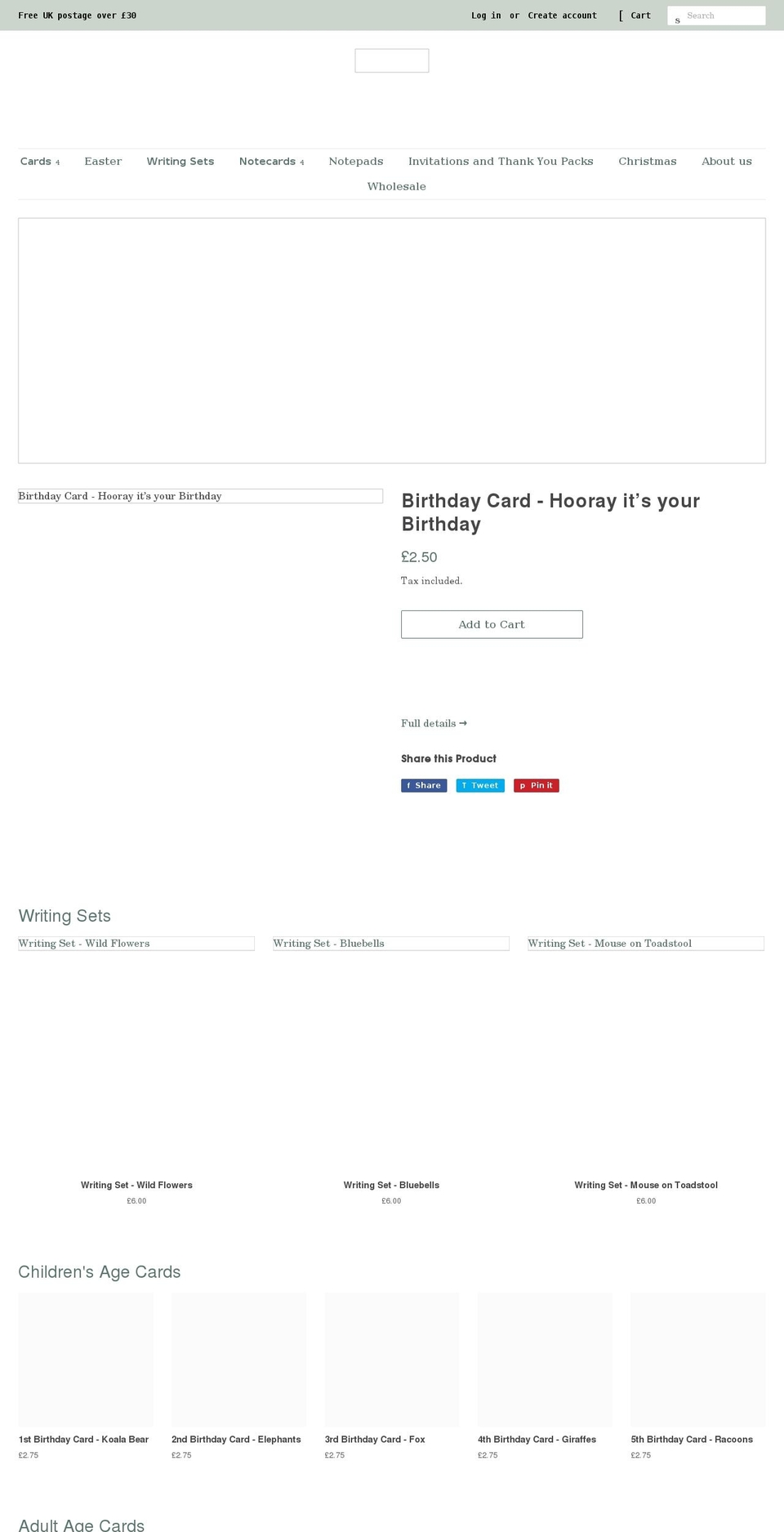 inkandsnail.co.uk shopify website screenshot